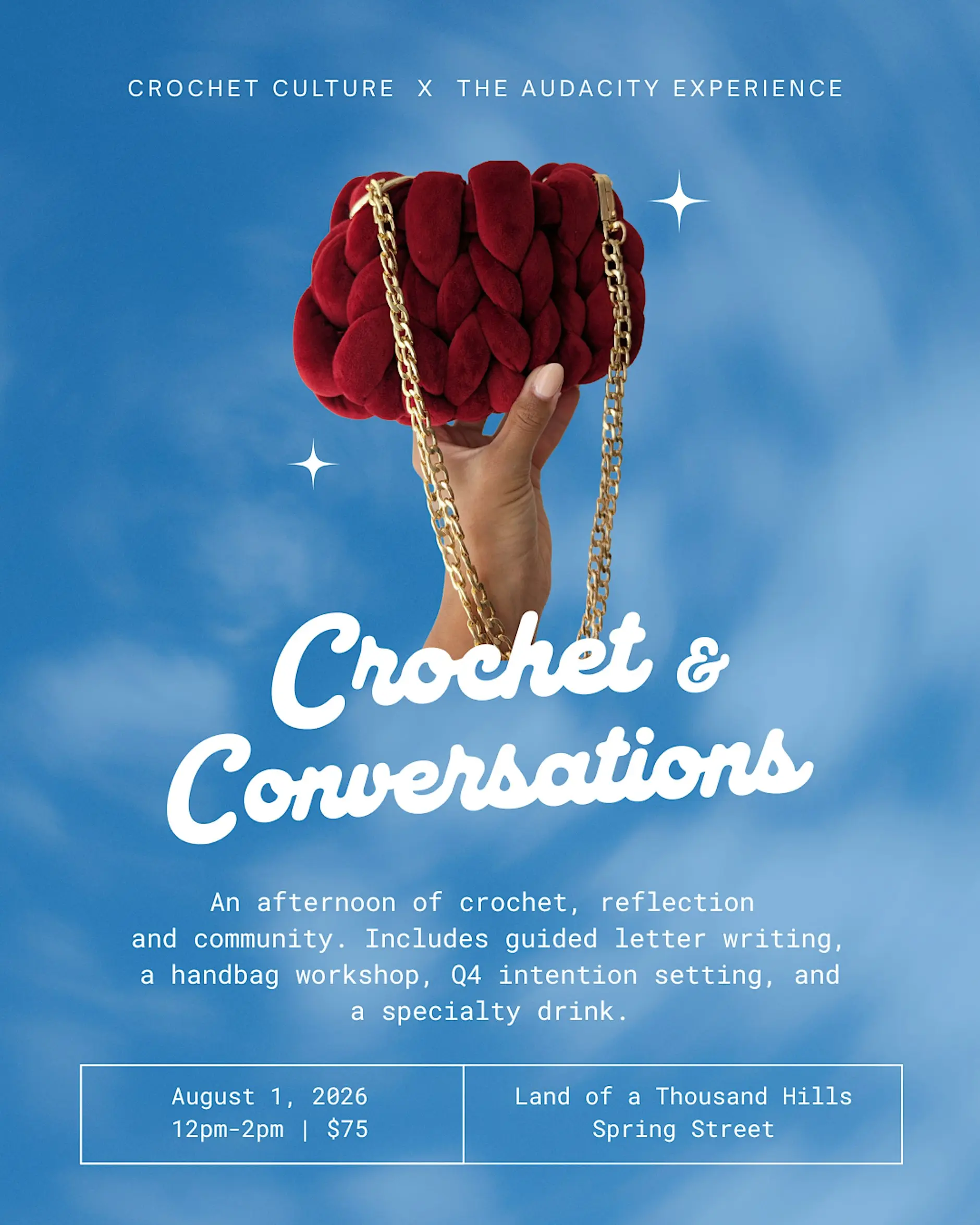 Crochet + Conversations : A creative community workshop